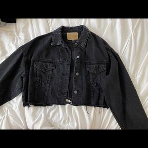 distressed jean jacket